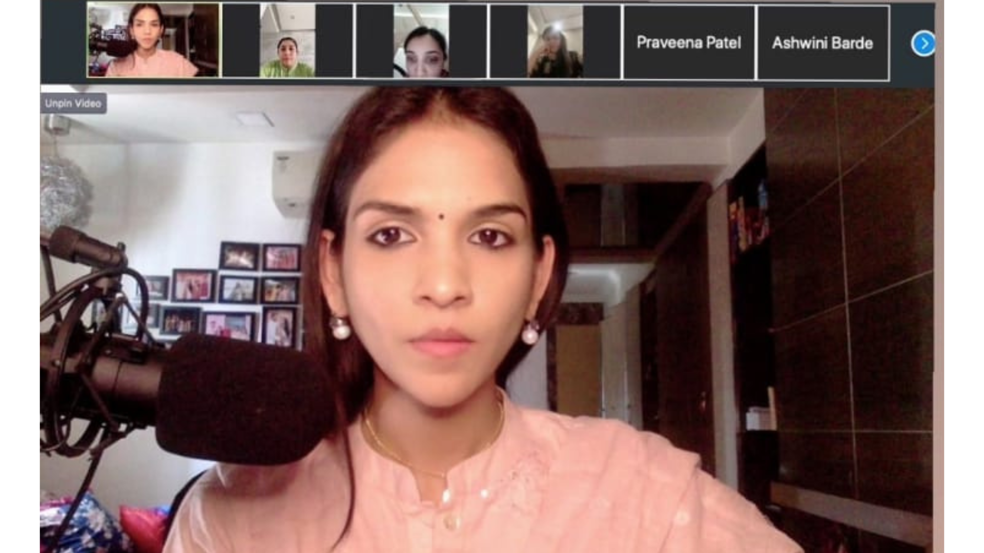 Riddhi hosting an online workshop